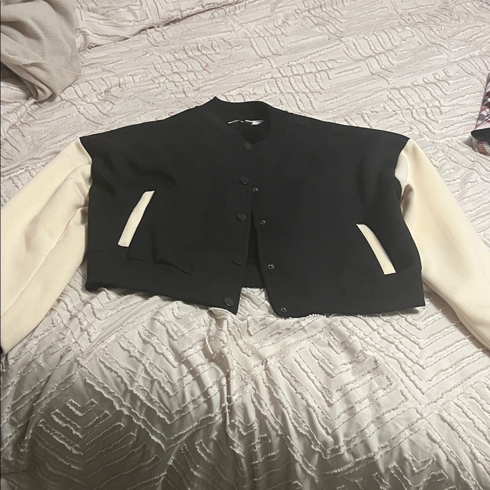 Stylish Black and Cream Women's Jacket